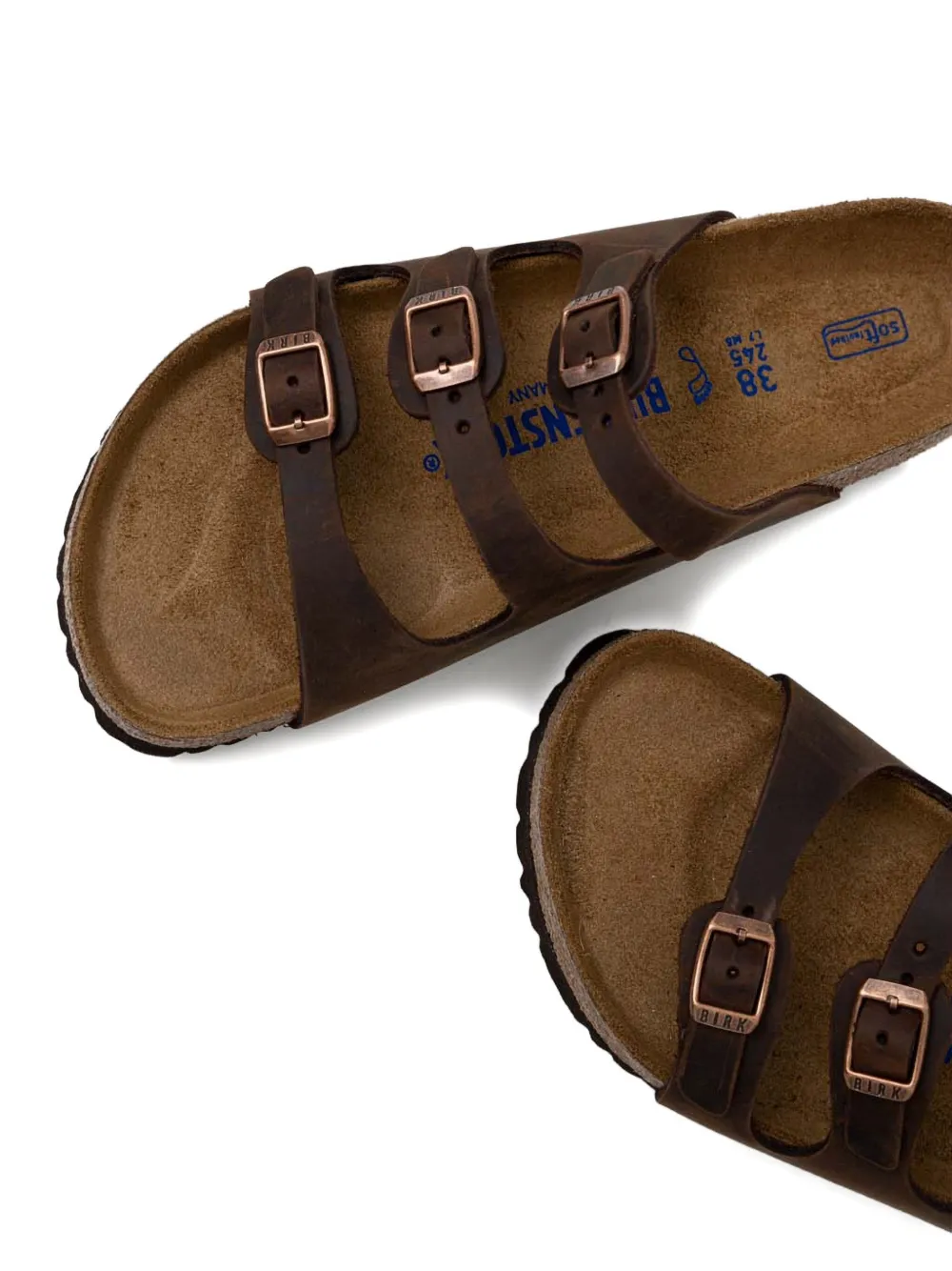 Shop Birkenstock Florida Slides In Brown