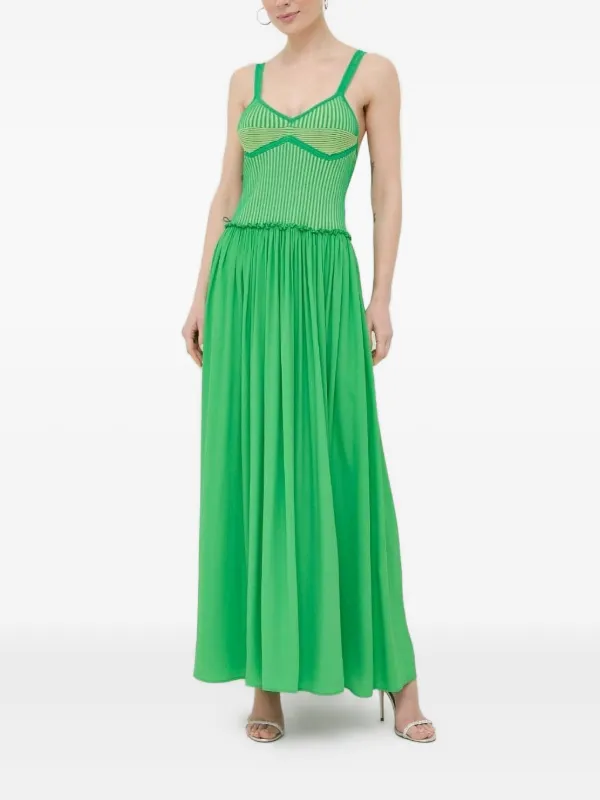 Beatrice B Knitted Bodice Maxi Dress - Green