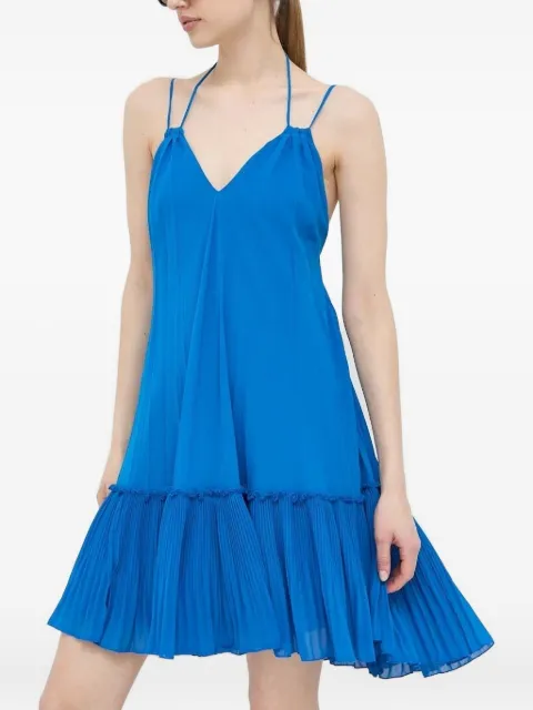 Beatrice B pleated ruffled mini dress