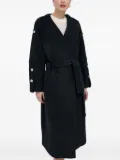 Beatrice B belted button-detailed coat - Blue