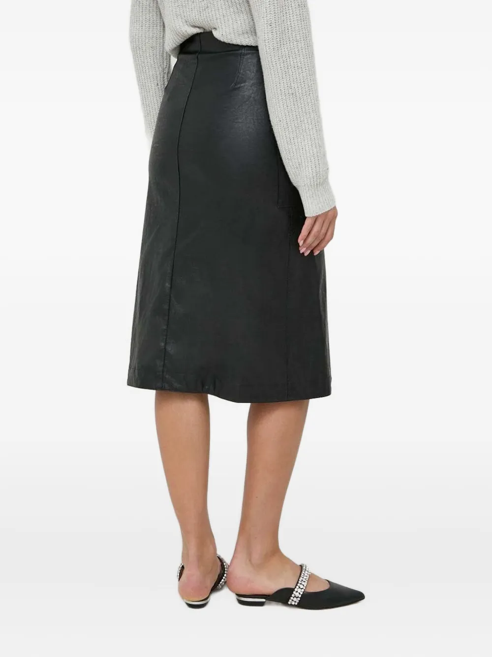 Beatrice B Rok met knoopsluiting - Zwart