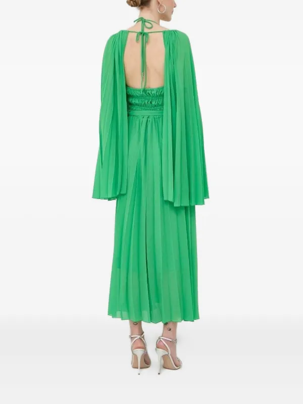 Beatrice B Detachable-cape Maxi Dress - Green