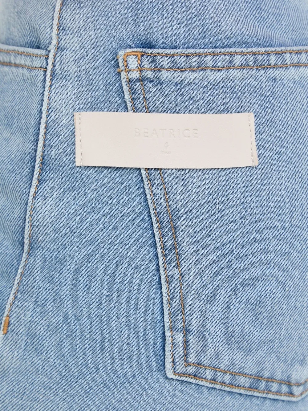 Rhinestone-Embellished Cotton Jeans