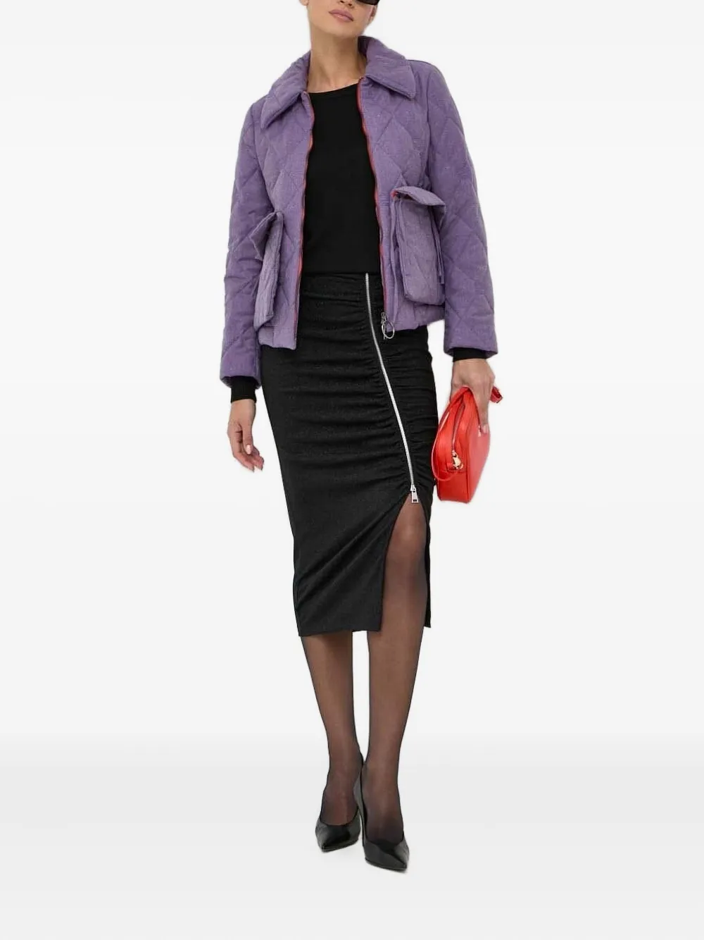 Beatrice B quilted ribbon-detail jacket | Down Jackets | Image 2