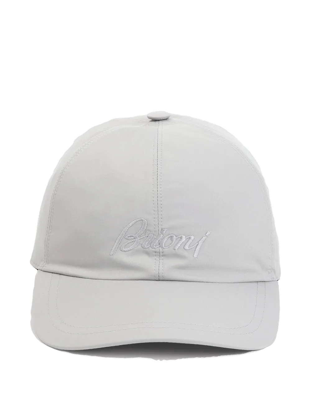 Brioni logo-embroidered cap Wit