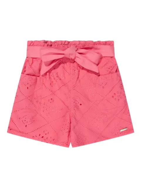 guess kids broderie-anglaise shorts 