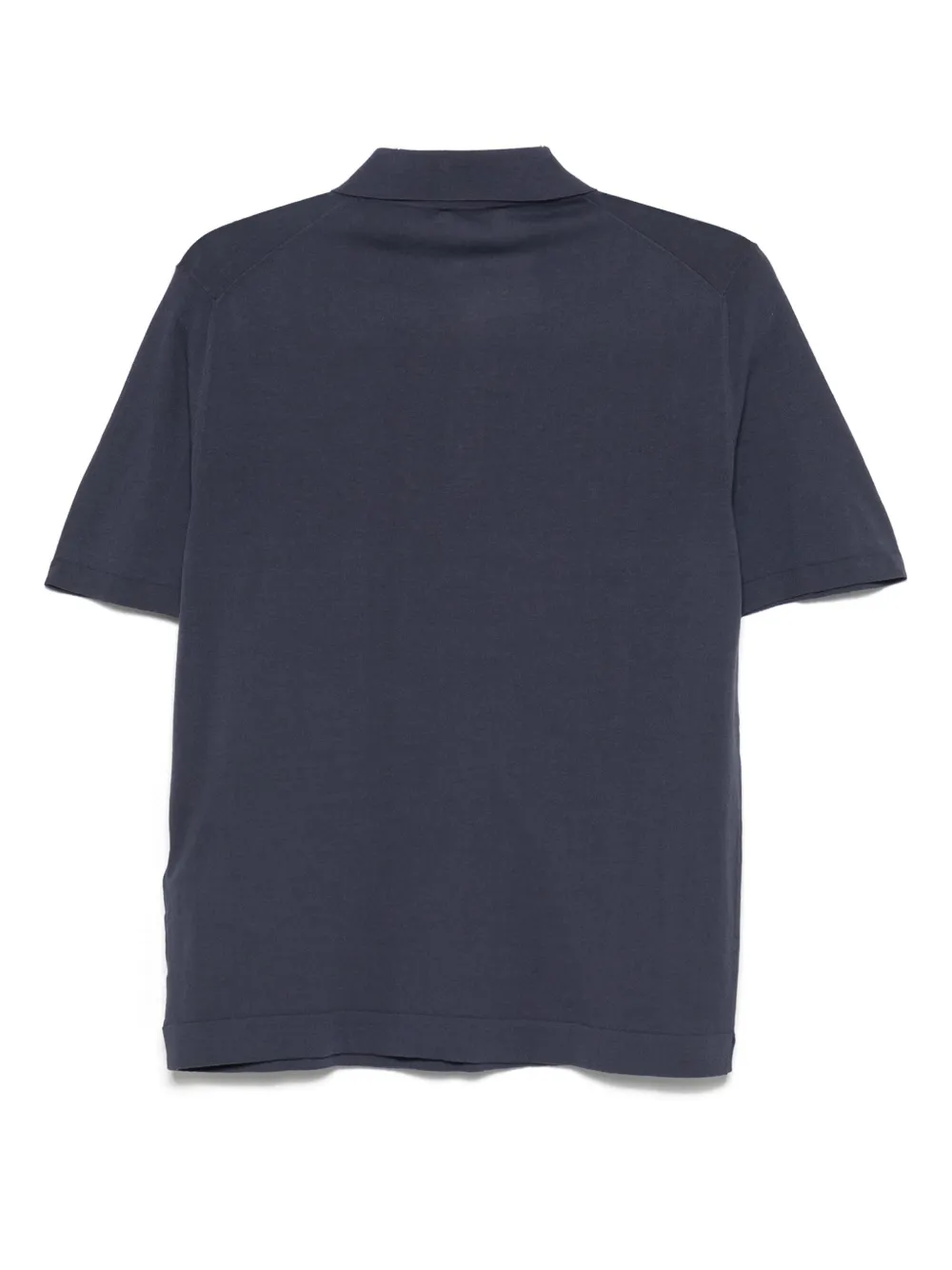 Altea Fijngebreid poloshirt - Blauw