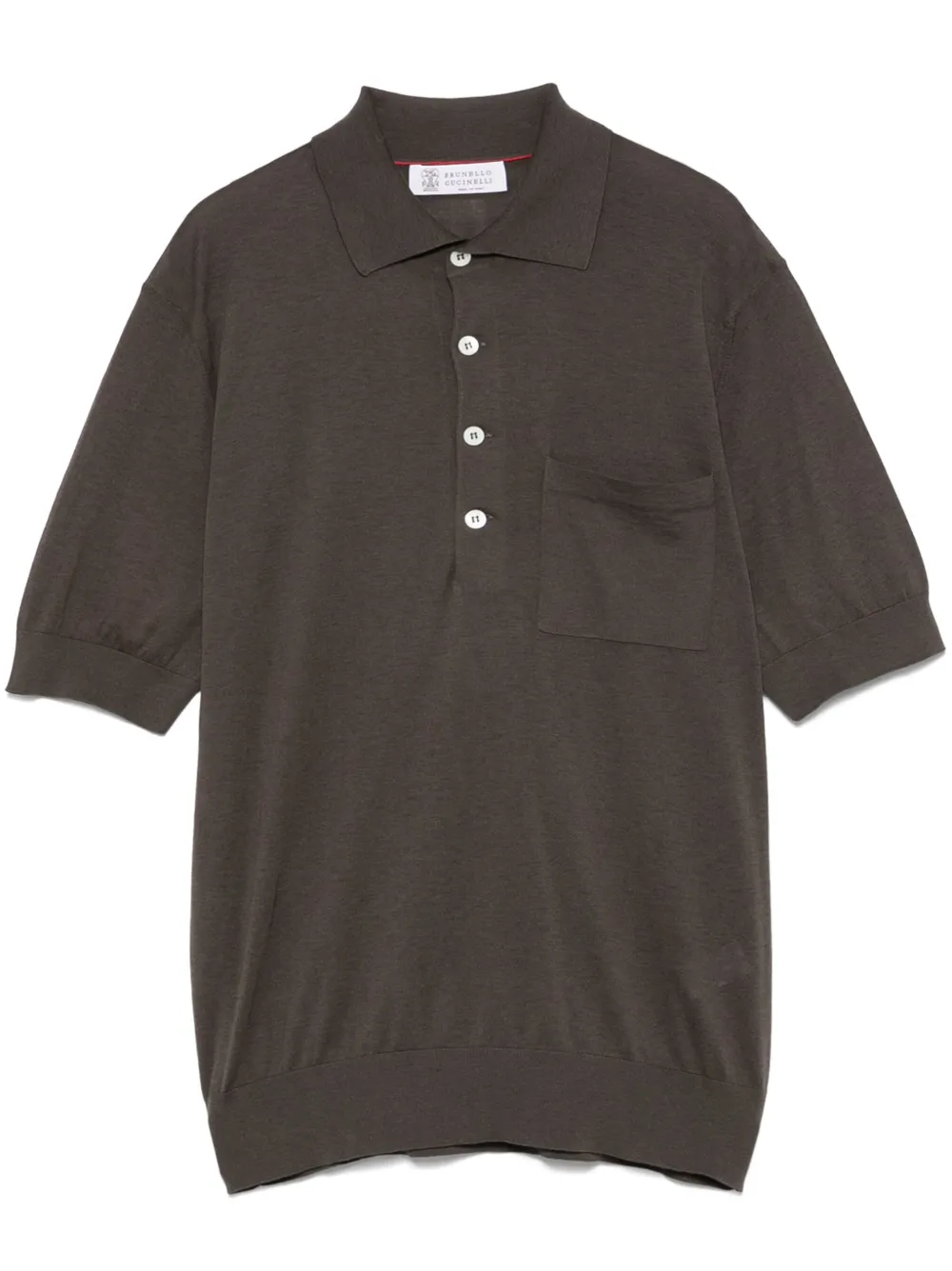 Brunello Cucinelli polo à design nervuré | gris | Image 1