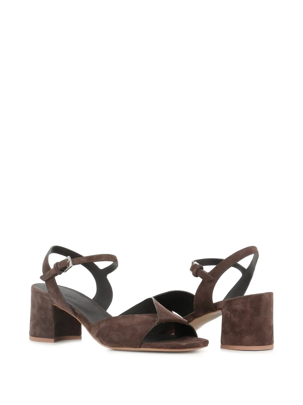 Del Carlo 65mm suede sandals Brown