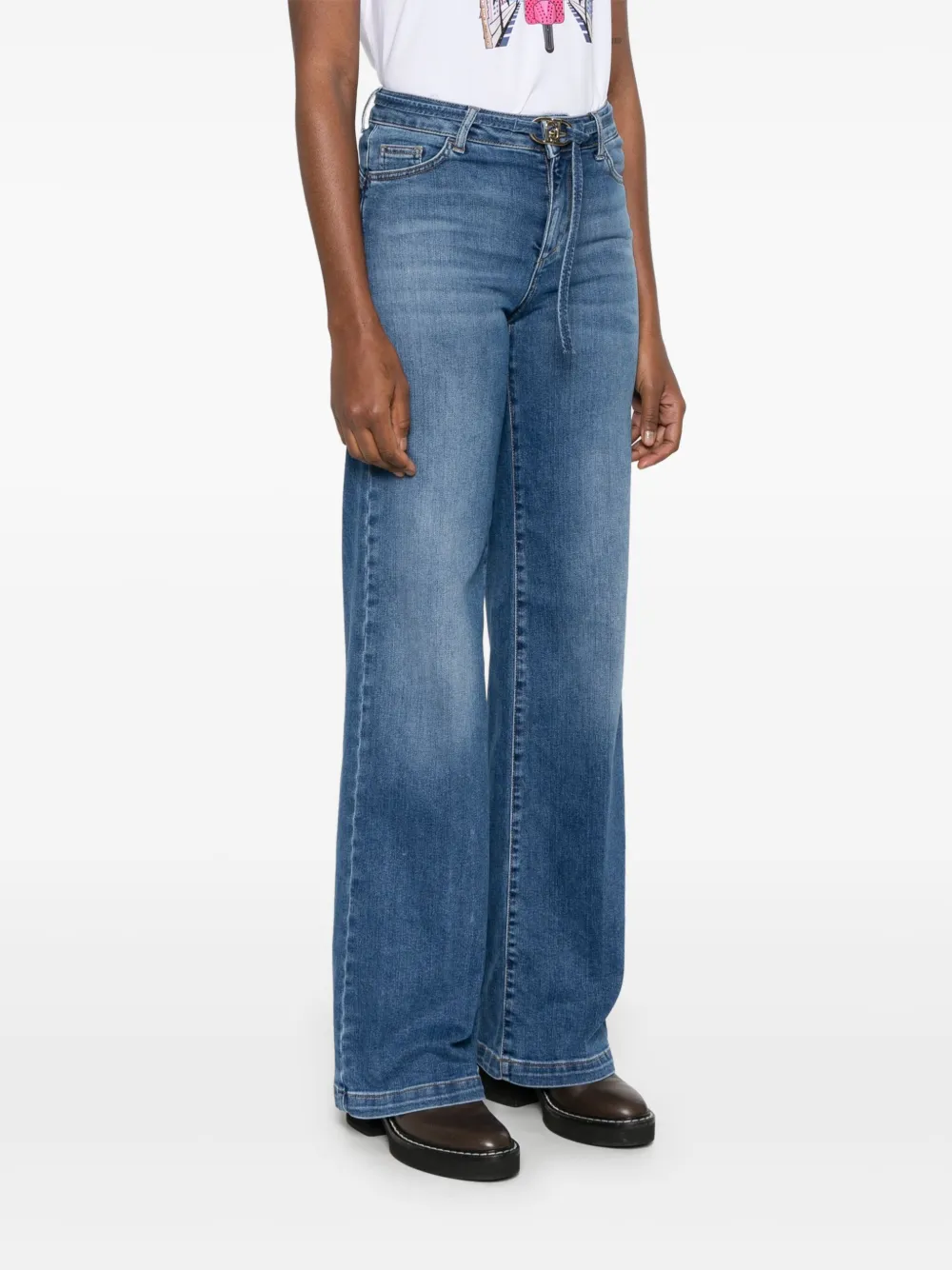 LIU JO Jeans met ceintuur Blauw