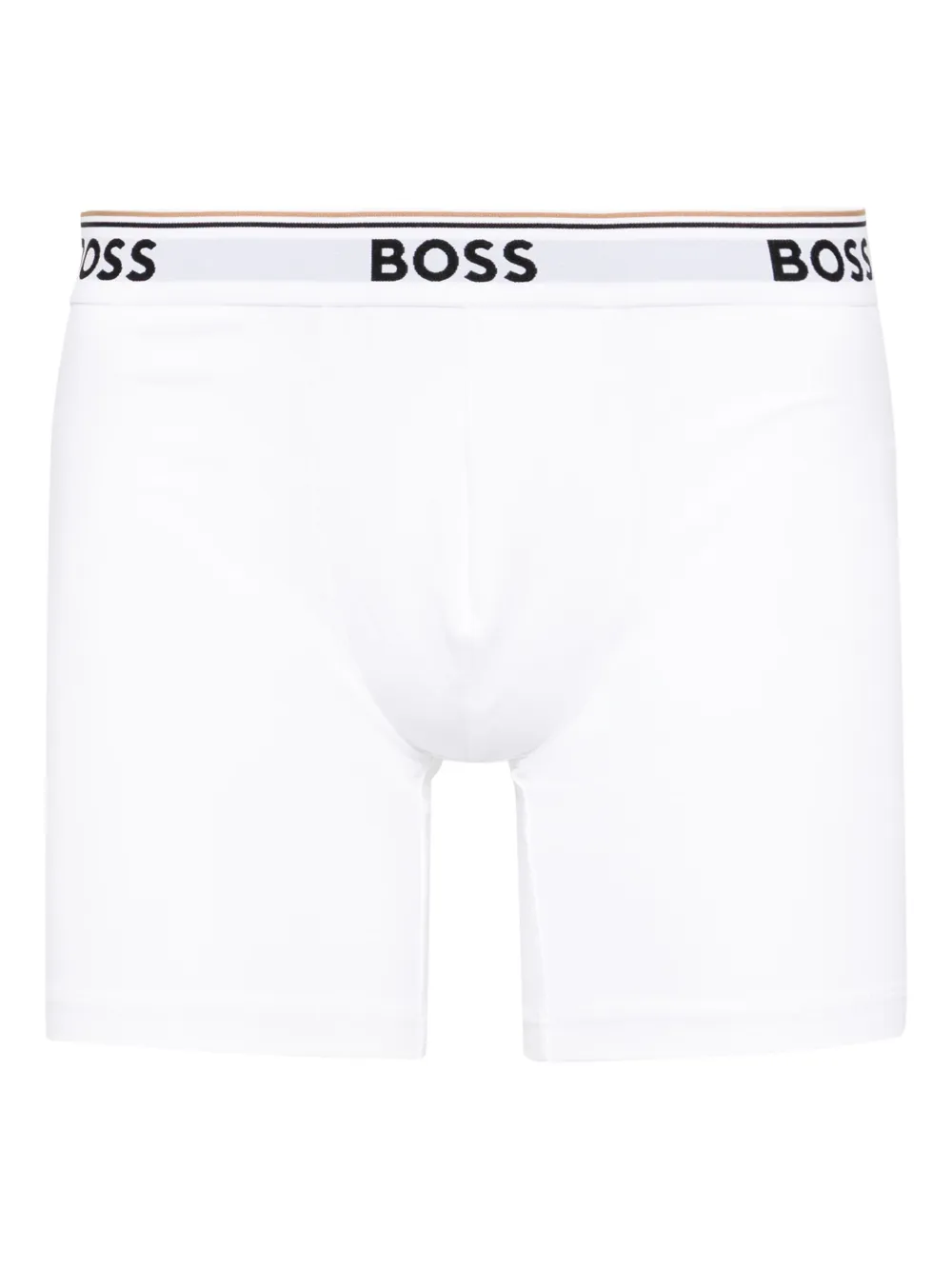 BOSS Drie boxershorts met logoband Wit