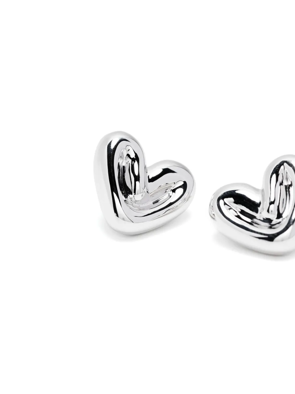 Missoma Puffy Heart stud oorbellen - Zilver