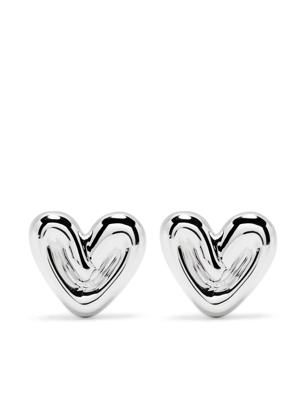 Puffy Heart-stud earrings