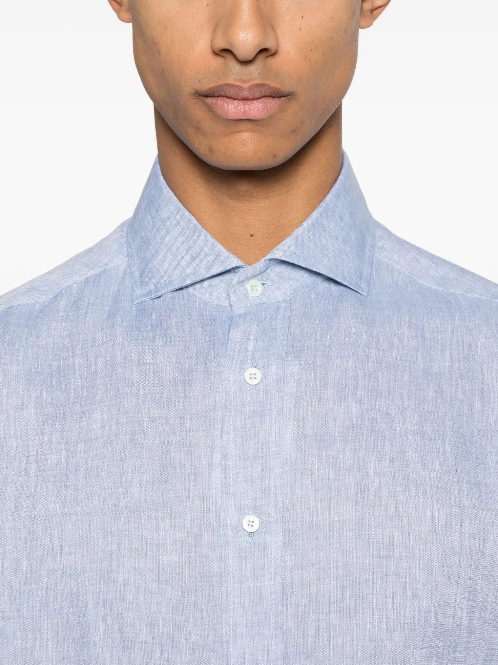 Brunello Cucinelli Linnen overhemd Blauw