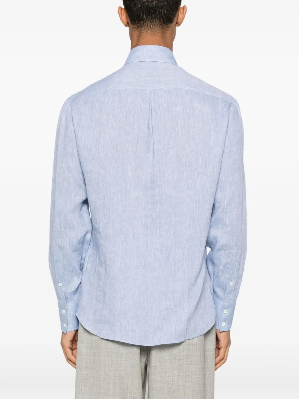 Brunello Cucinelli Linnen overhemd Blauw