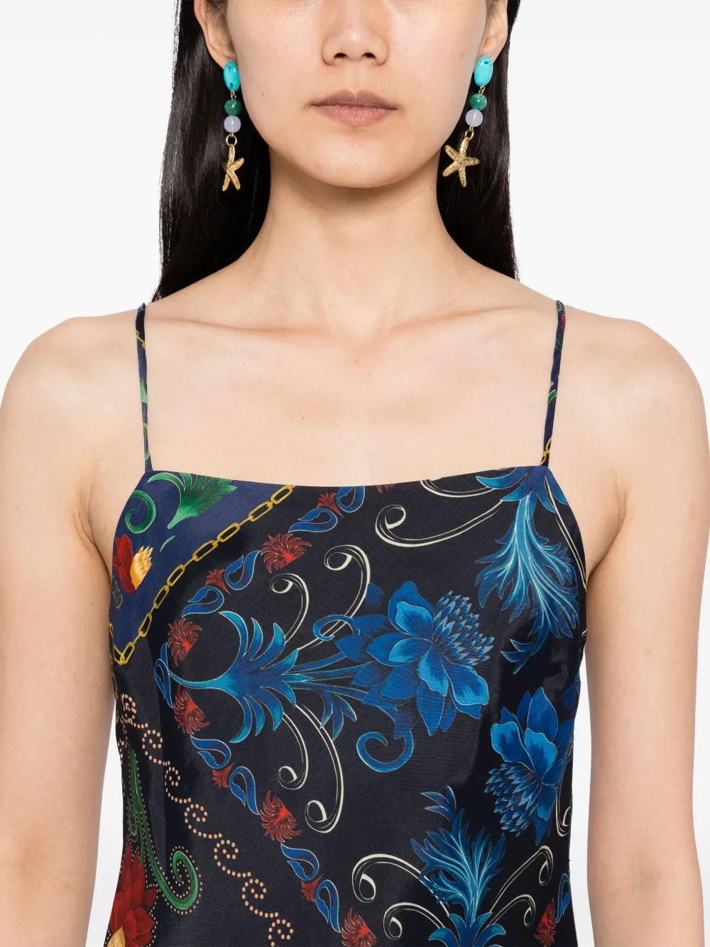 FARM Rio Arabesque jurk Blauw