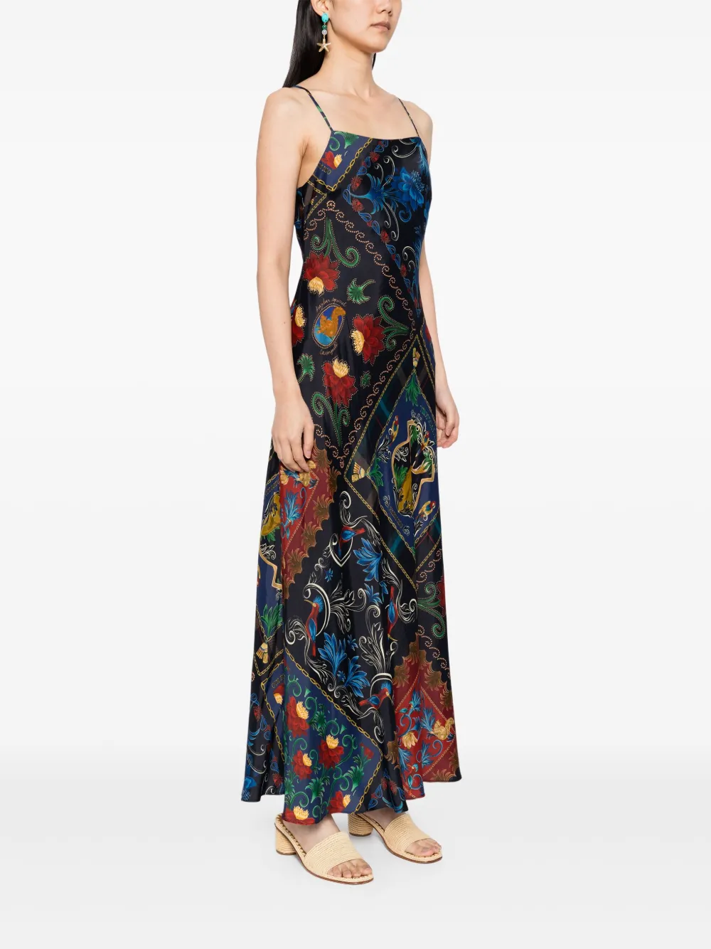 FARM Rio Arabesque jurk Blauw