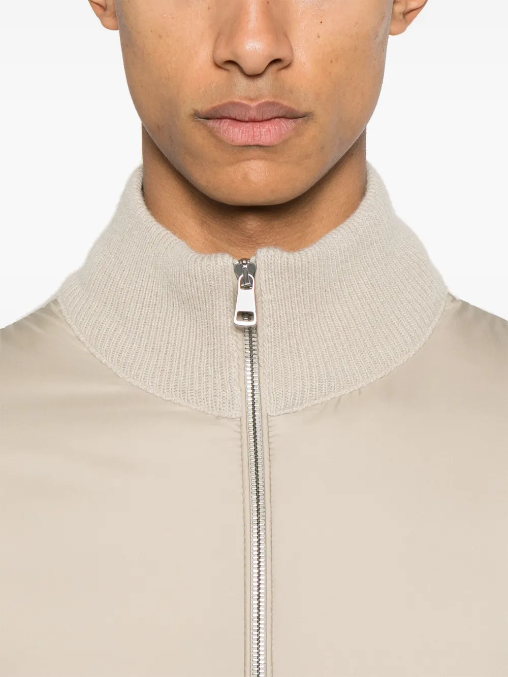 Moncler Gewatteerd jack met rits Beige