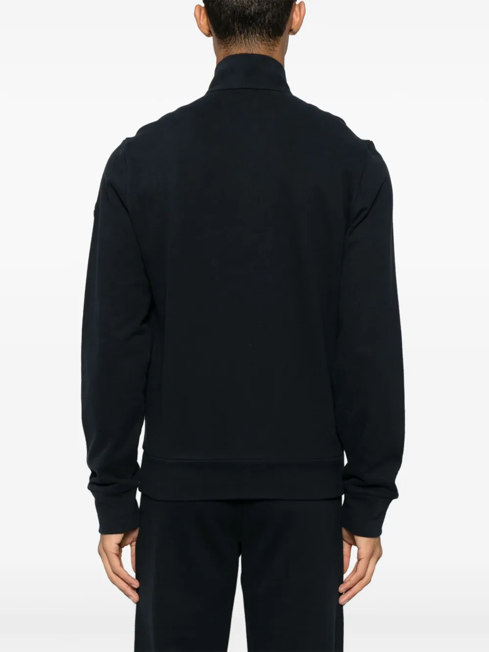 Moncler Sweater met suède afwerking Blauw
