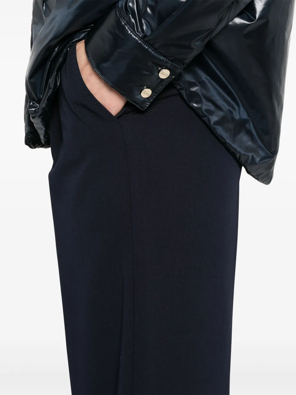 Herno Broek met wijde pijpen Blauw