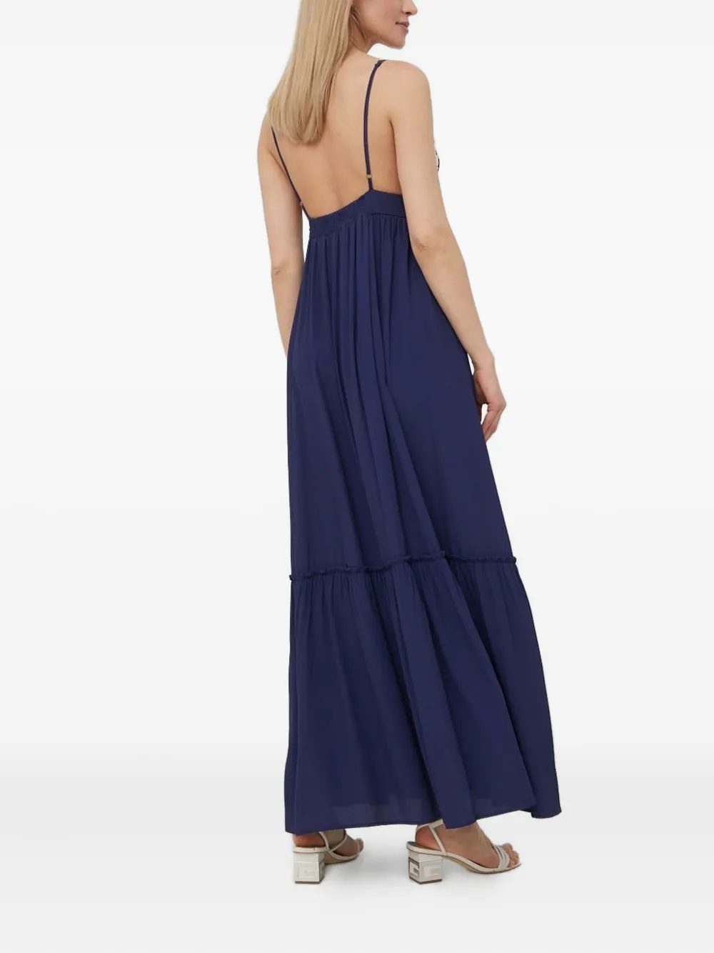 Beatrice B Verfraaide gelaagde maxi-jurk - Blauw
