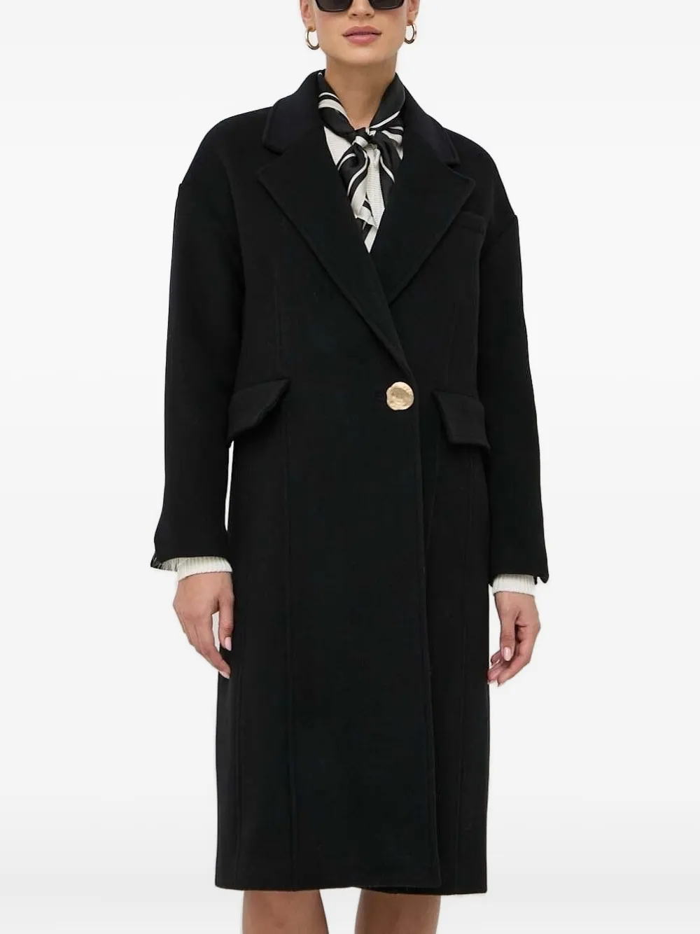 Beatrice B flap-pocket single-breasted coat
