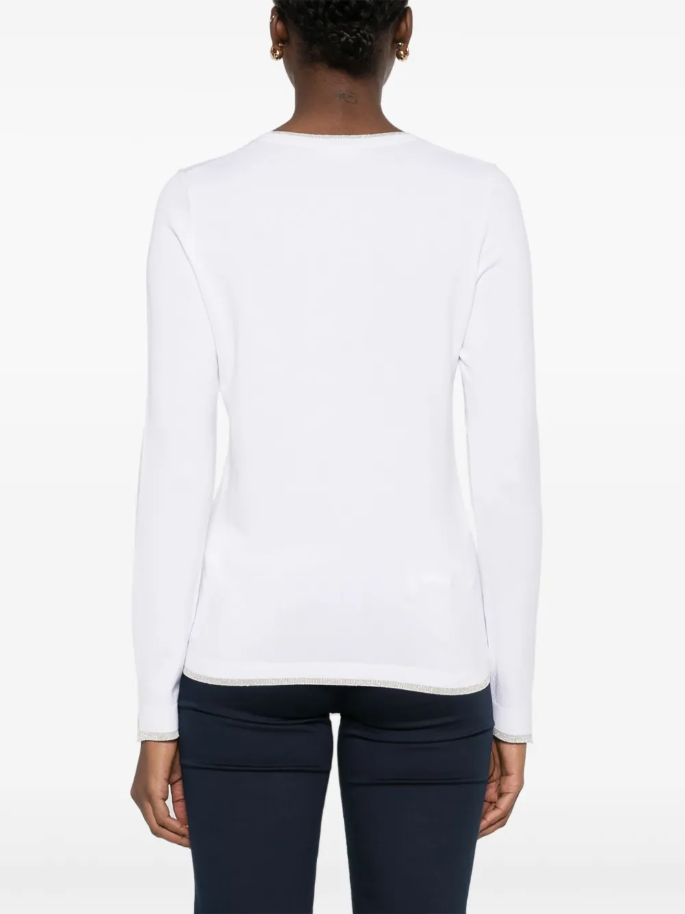 LIU JO Tanktop met lurex detail Wit
