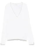 LIU JO lurex-detail top - White