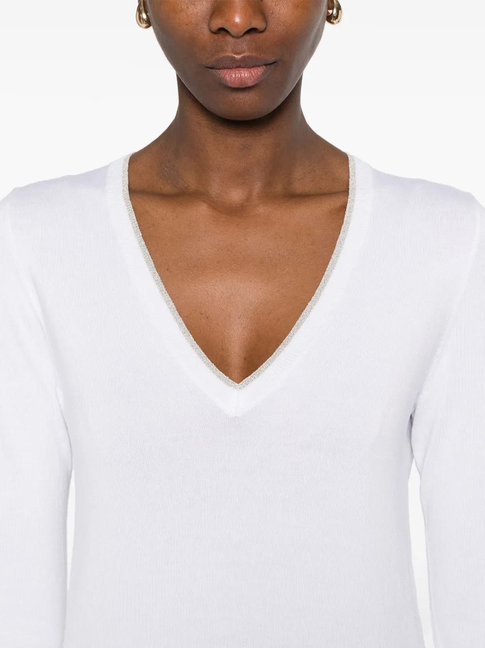 LIU JO Tanktop met lurex detail Wit