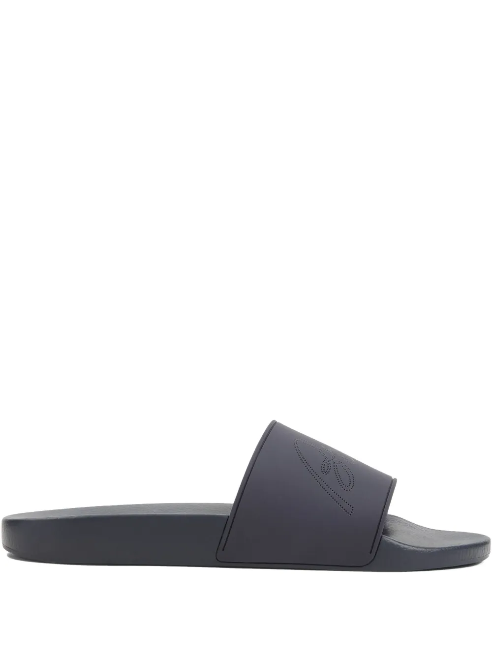 Brioni perforated-logo slides Blue