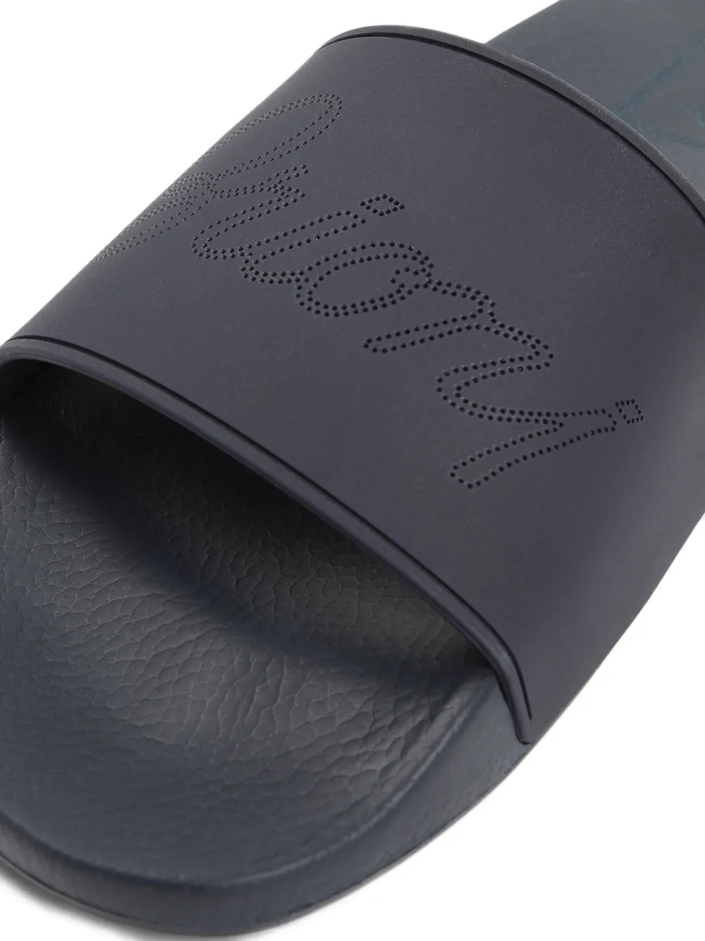 Brioni perforated-logo slides Blue