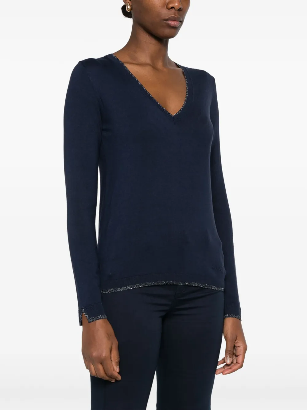 LIU JO Tanktop met lurex detail Blauw