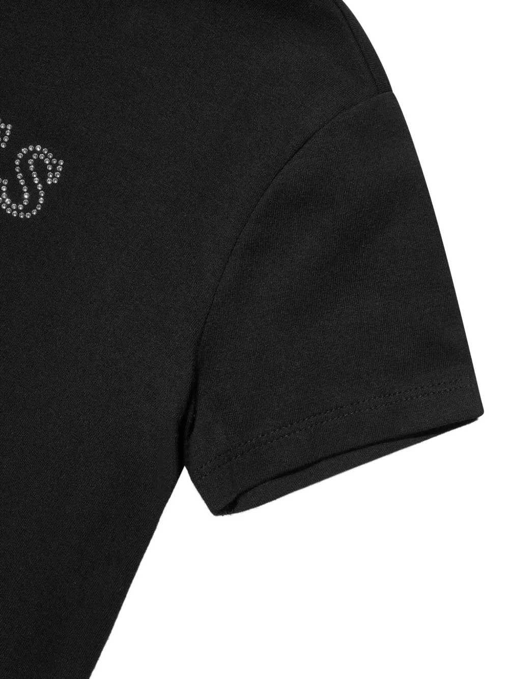 guess kids T-shirt met logo van pailletten Zwart