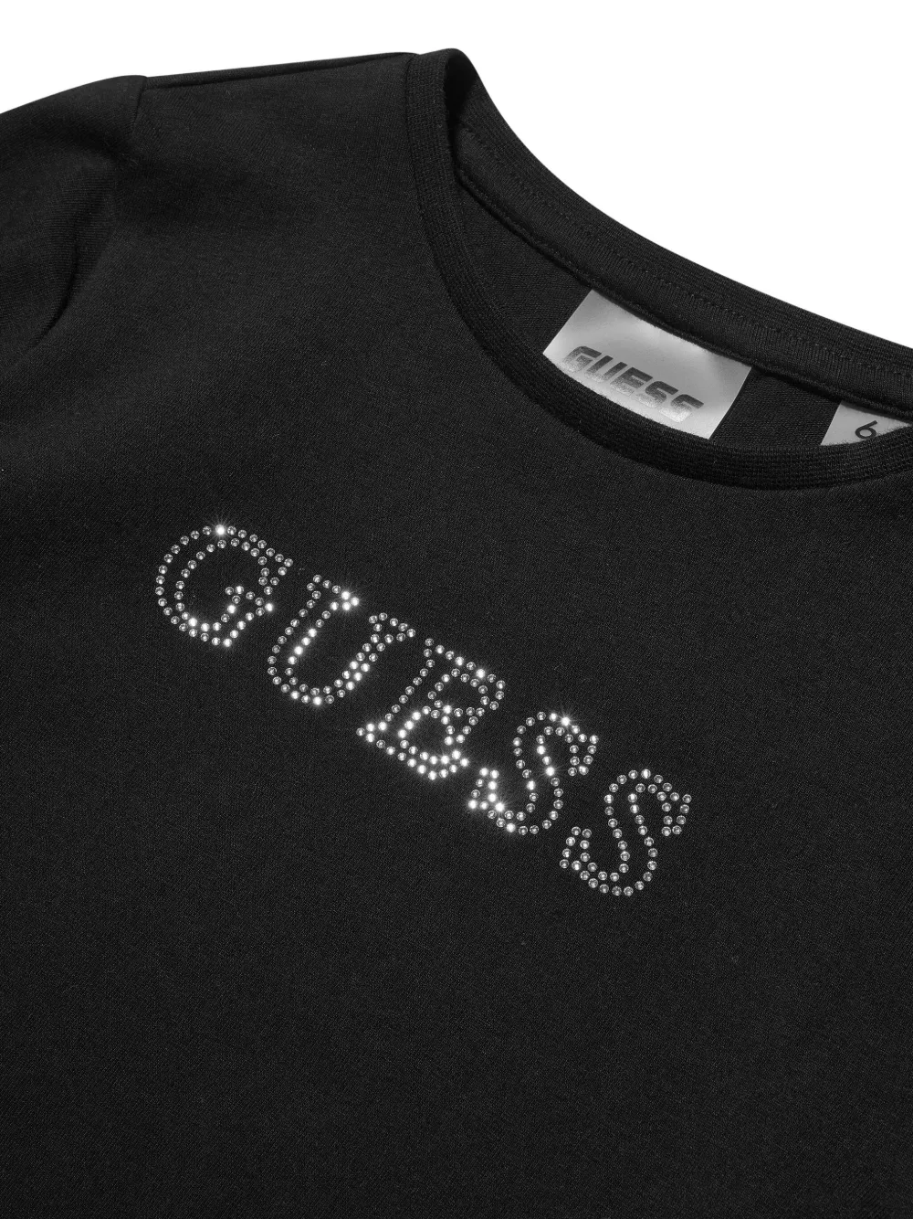 guess kids T-shirt met logo van pailletten Zwart