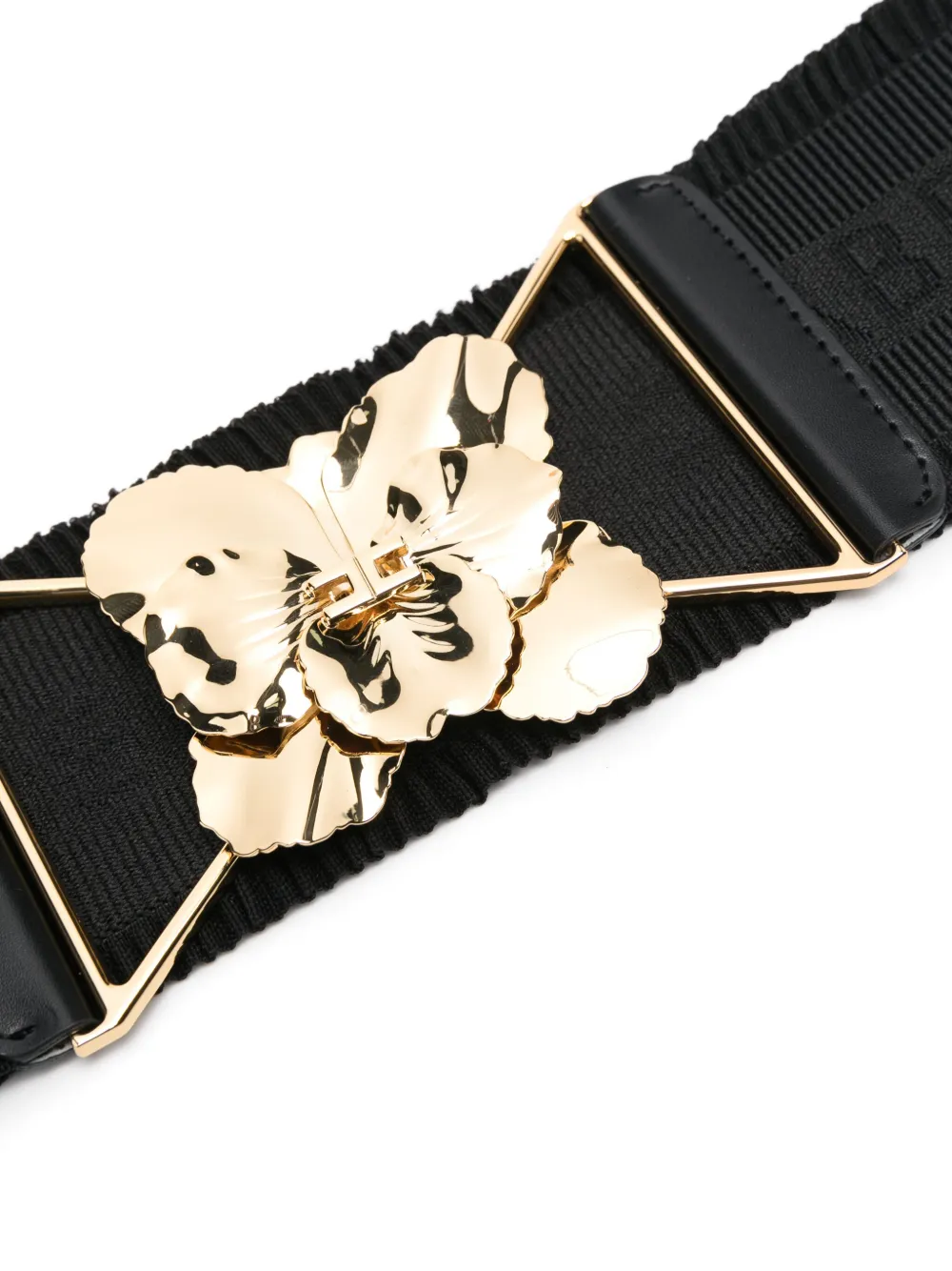 Elisabetta Franchi Riem met logo jacquard - Zwart