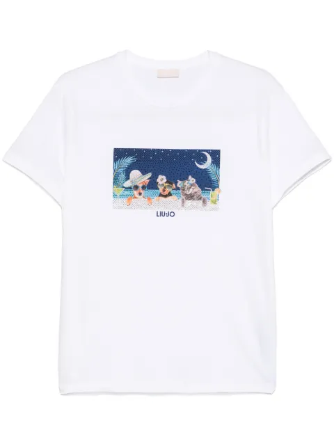 LIU JO crystal-embellished T-shirt
