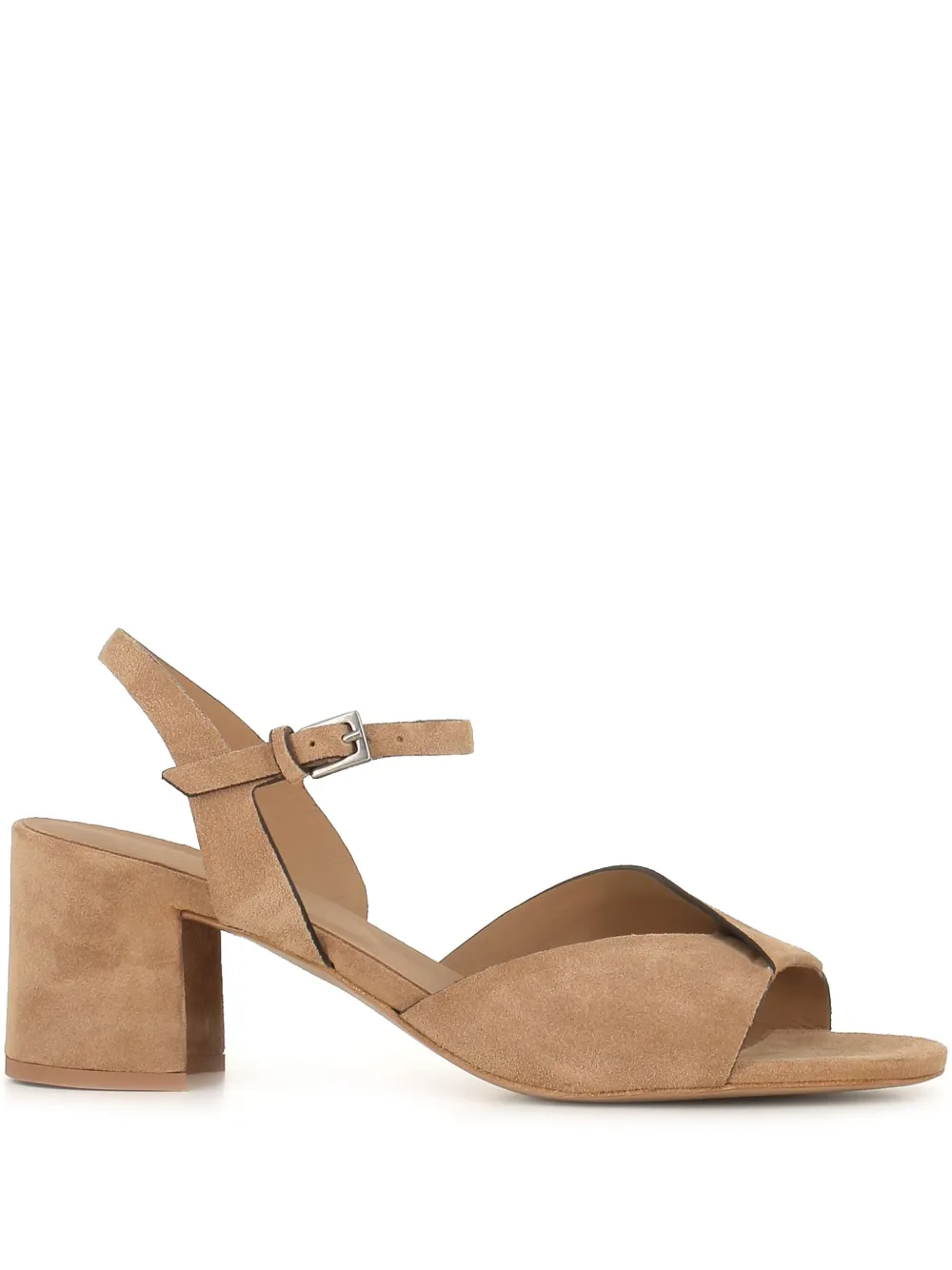 Del Carlo 65 mm suède sandalen Beige