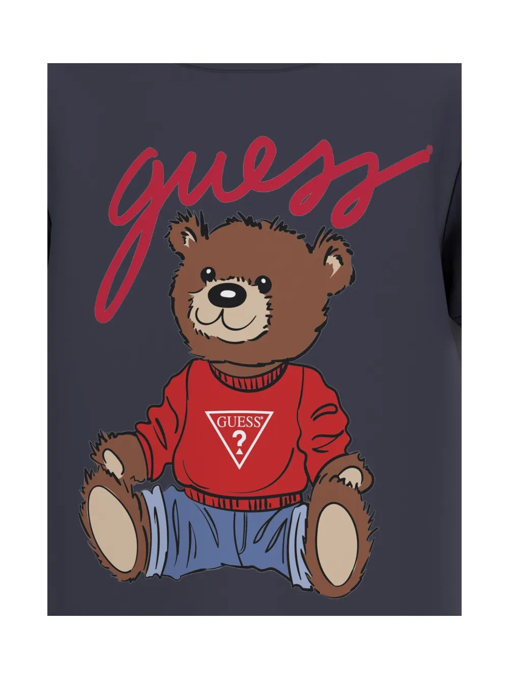 guess kids T-shirt met teddybeerprint Blauw