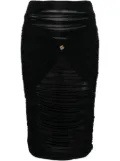 Elisabetta Franchi draped midi skirt - Black
