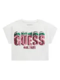 guess kids sequin-embellished t-shirt - White