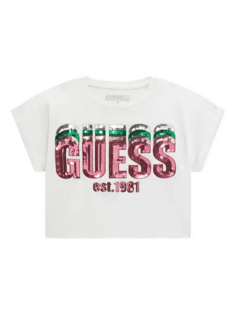 guess kids sequin-embellished t-shirt
