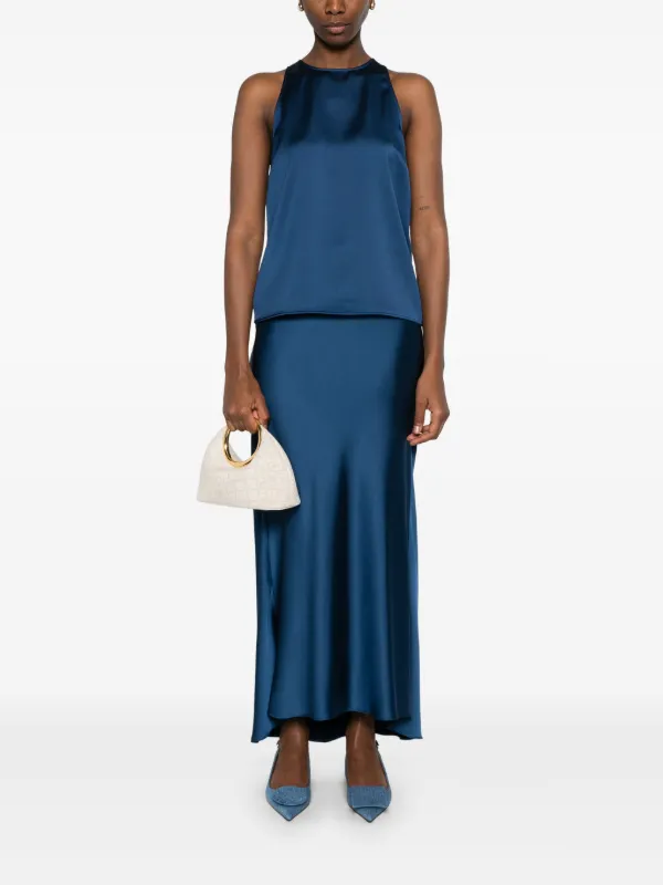 LIU JO Satin Maxi Skirt | Blue | FARFETCH