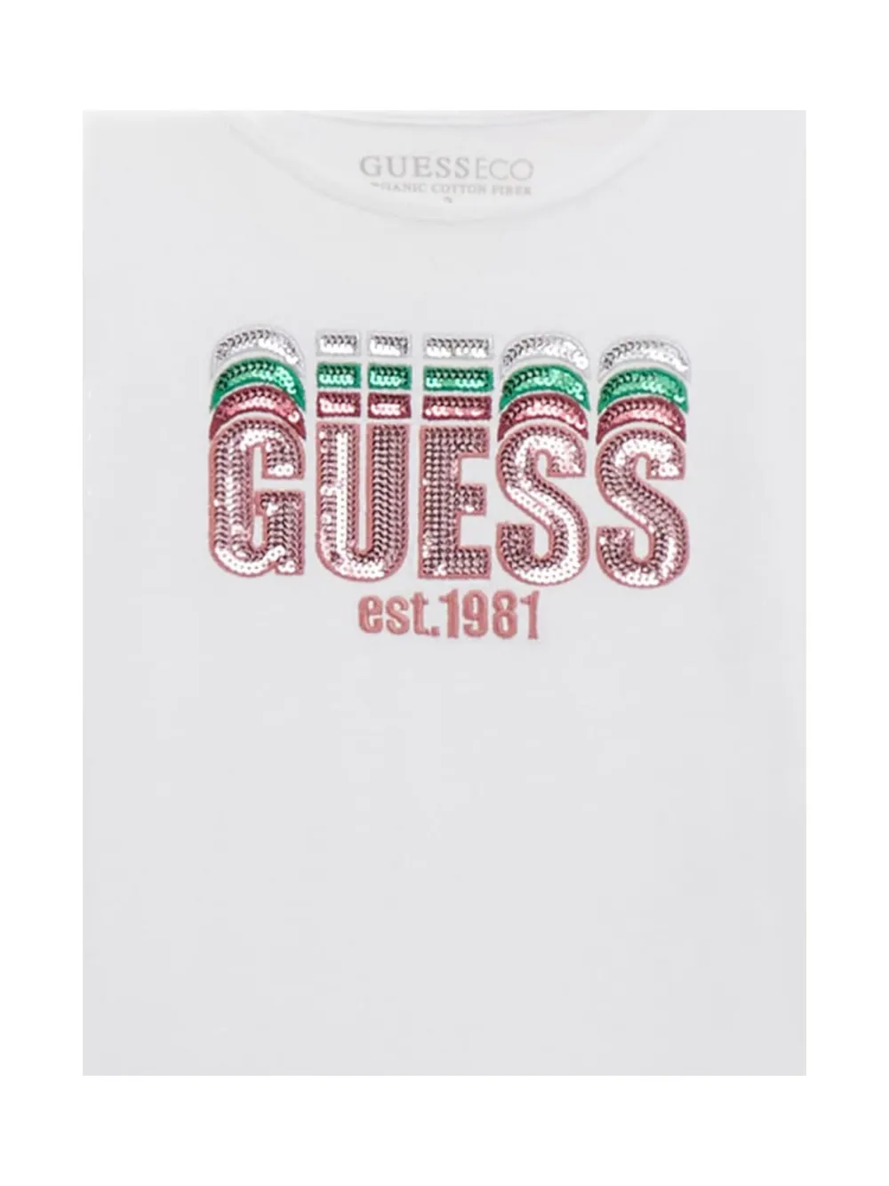 guess kids T-shirt met logo Wit
