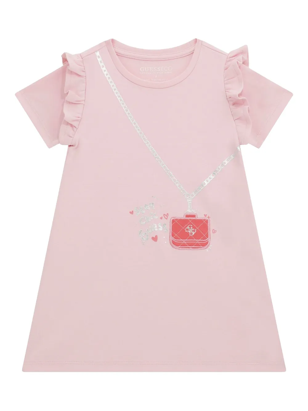 Guess kids Katoenen jurk Roze