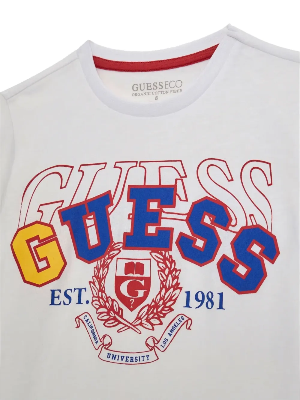 guess kids T-shirt met grafische print Wit
