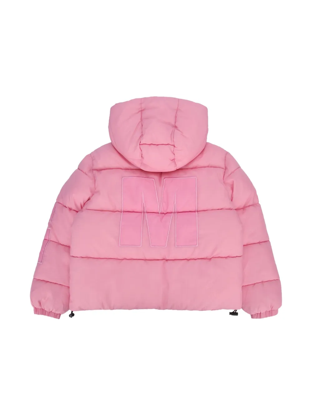 MSGM Kids monogram puffer jacket - Roze