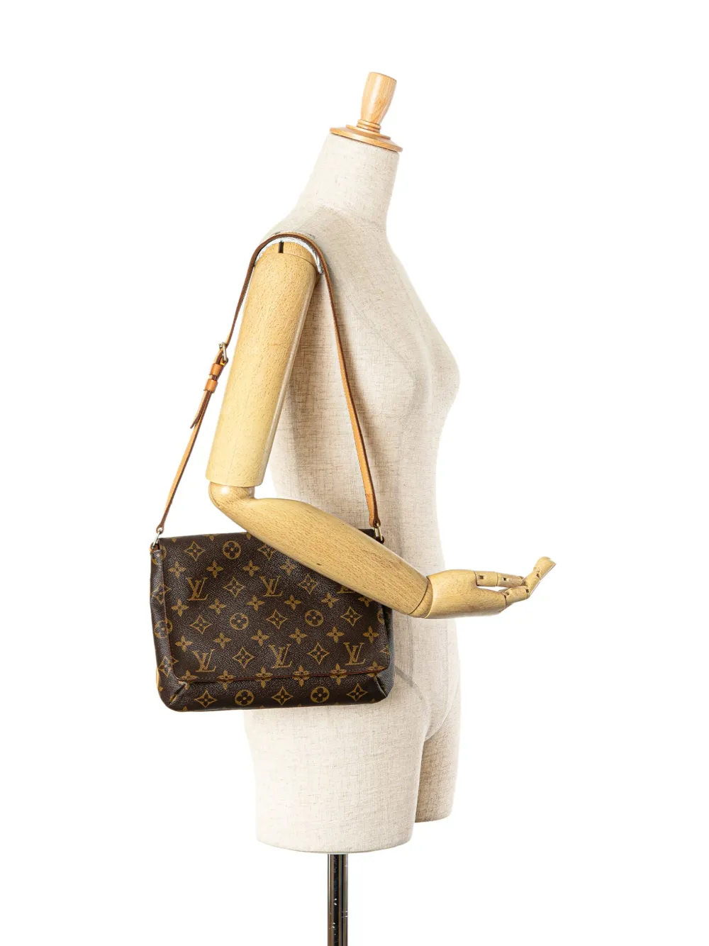 Louis Vuitton Pre-Owned 1999 Monogram Musette Tango schoudertas met kort hengsel - Bruin