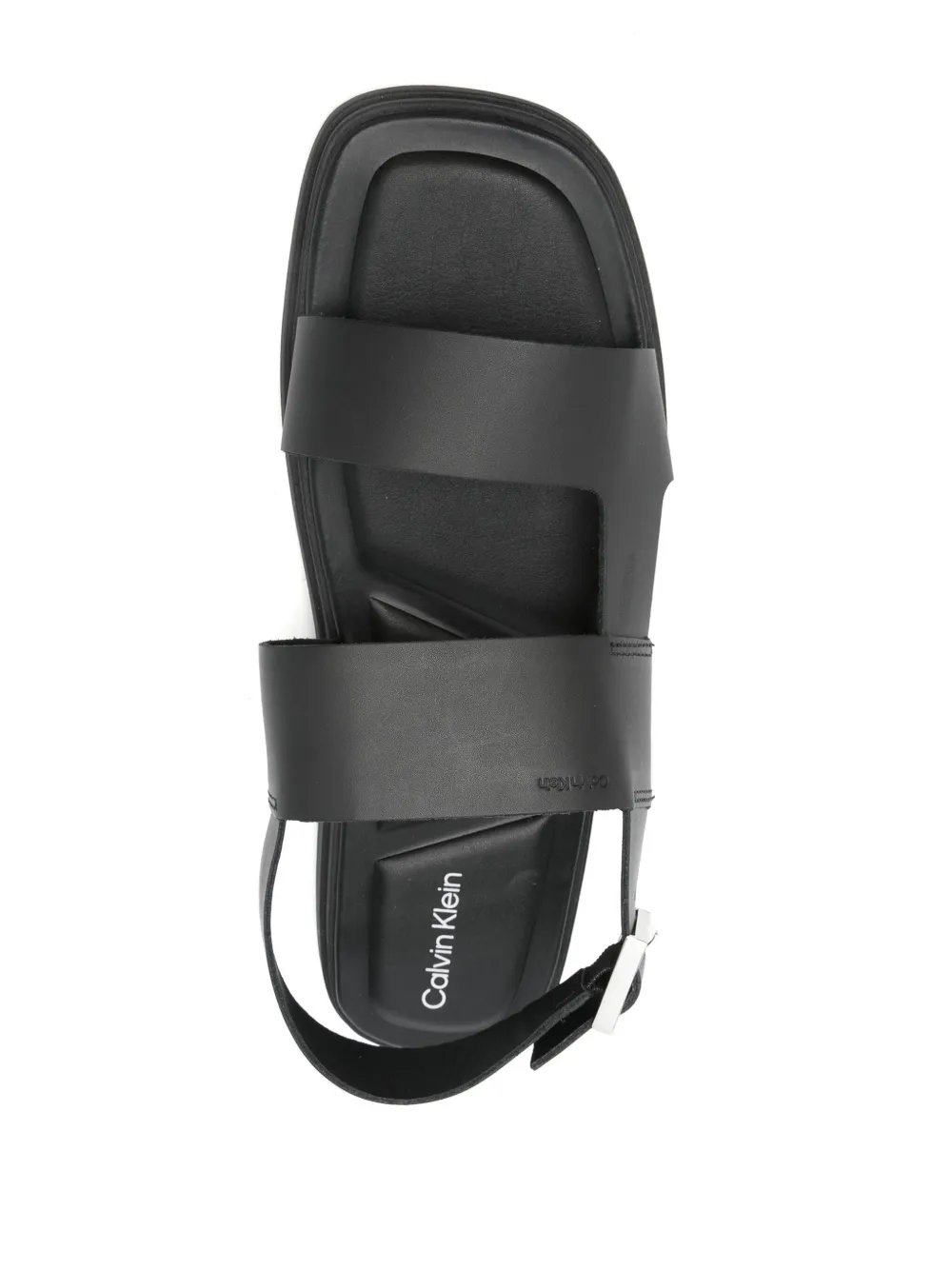 Calvin Klein leather sandals Black