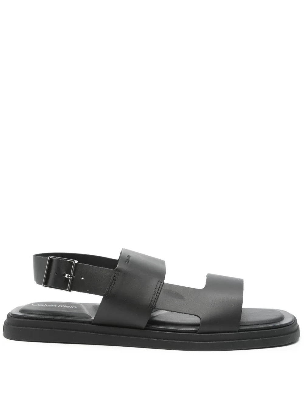 Calvin Klein leather sandals Black