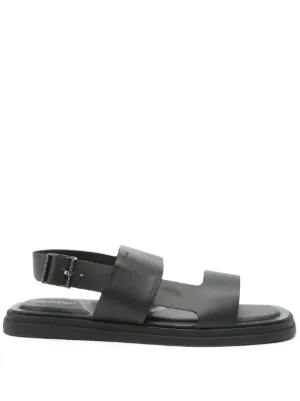 Jil Sander クロスストラップ サンダル | ブラック | FARFETCH JP